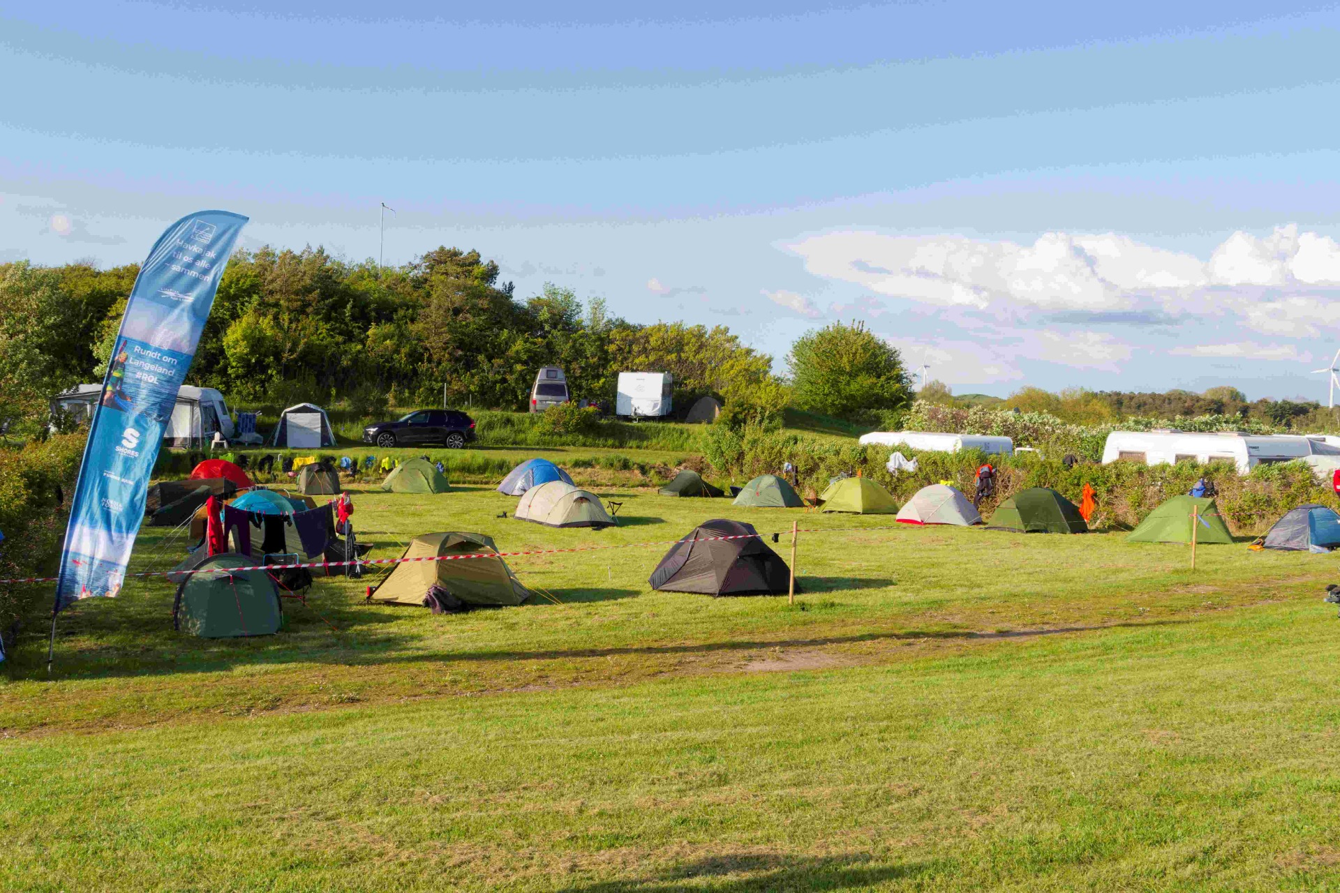 Telte fra et event fra Shores Langeland